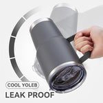 Load image into Gallery viewer, 30 oz Tumbler with Handle and Lid, Stainless Steel Tumblers Bulk Double Wall Vacuum Insulated Travel Mug Leak Proof Cup Keep Drinks Cold and Hot Grey, 4 Pack