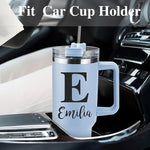 Load image into Gallery viewer, Personalized 40 Oz Tumbler with Handle and Straw, Custom Cup with Name &amp; Birth Flower, Stainless Steel Travel Coffee Tumbler,Personalized Christmas Birthday Gifts for Women, Teen Girls