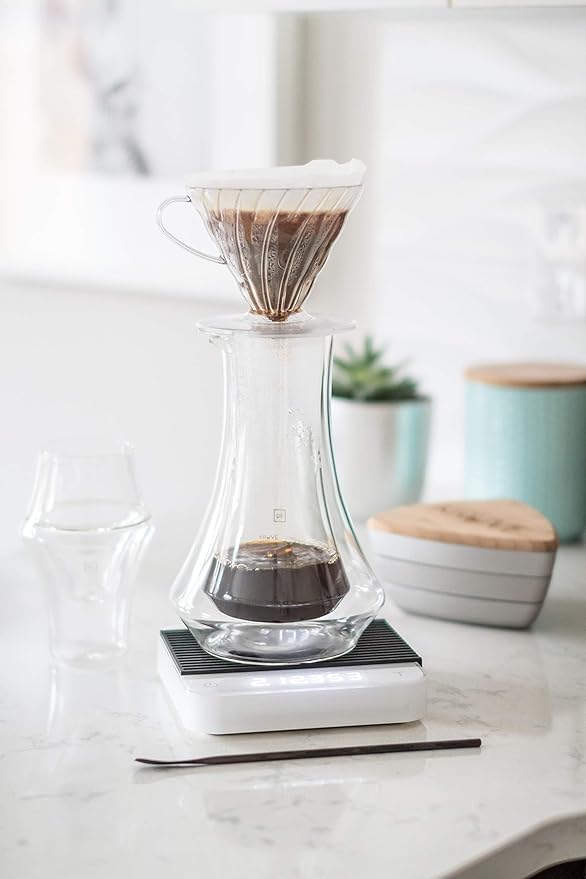 KRUVE EVOKE Coffee Carafe - Elegant Double-Wall Glass Design, 20oz (600ml) Capacity for Perfectly Brewed Coffee, Ideal for Entertaining Guests and Coffee Lovers, Keeps Your Brew Hot and Hands Cool
