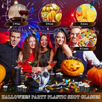 Load image into Gallery viewer, 100 Pack 2 oz Plastic Shot Cups Disposable, Mini Disposable Shot Glasses Jello Shot Cups, 2 oz Party Cups for Wedding, Party Favor, Beer Taste Serving, Snacks, Tastings (Black)