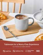 Load image into Gallery viewer, famiware Coffee Mugs for 6, 12 oz Mug Set, Dringking Cup with Handle for Coffee, Tea, Cocoa, Milk, Milkyway serise, Ligth Gray