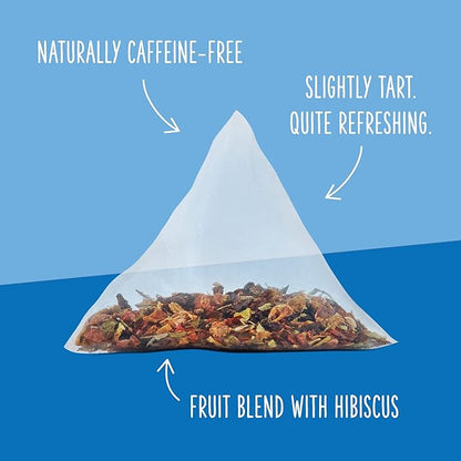 Two Leaves and a Bud Alpine Berry - 50 Naked Tea Sachets, Naturally Caffeine Free, Whole Leaf Herbal Tea in Eco-Friendly Unwrapped Compostable Sachets, Resealable Bag, 50 Count (Pack of 1)