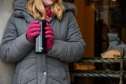 bobble French Coffee Presse, On-The-Go use, Quick Brew, Slim Design, Triple Wall Insulation, 14 oz (Blue)