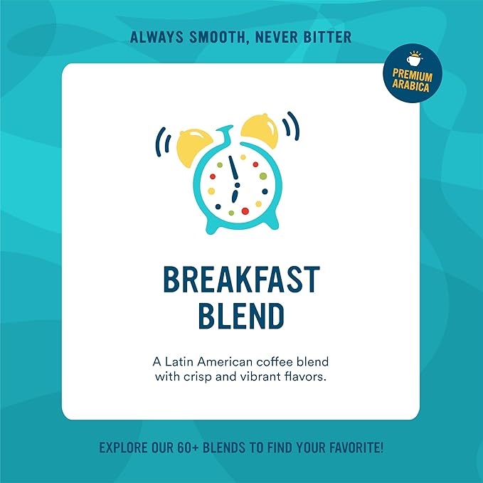 Cameron's Coffee Roasted Ground Coffee Bag, Breakfast Blend, 12 Ounce (Pack of 6)