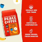 Load image into Gallery viewer, Peace Coffee Birchwood Breakfast Blend | 20 oz Whole Bean Medium Roast | Organic Fair Trade | Smooth, Mild Flavor | Shade Grown, Fresh Roasted