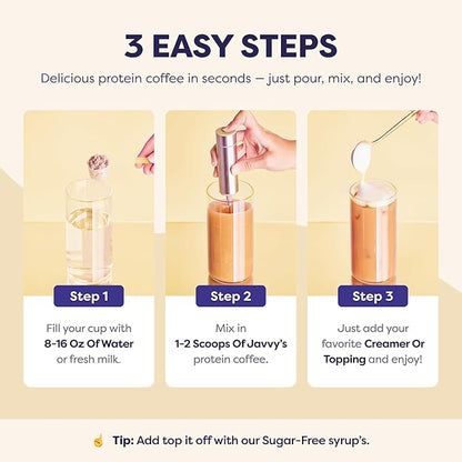 Sugar Cookie Protein Iced Coffee - Premium Whey Protein & Instant Iced Coffees - 100% Natural Cold Brew Coffee - Zero Artificial Flavors & Sweeteners, 80 mg Caffeine, 0g of Sugar, 20 Servings