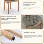 Load image into Gallery viewer, French Country Dining Chairs Set of 4, Vintage Wooden Dining Chairs with PU Leather Upholstered Tufted Seat,Solid Wood Legs&amp;Frame, Farmhouse Kitchen&amp;Living Room Chairs(Pine Green,4 Pcs)