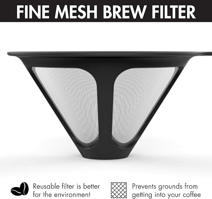 Primula Park Pour Over Park Set with Permanent Reusable Removable Ultra Fine Micro Mesh Stainless Steel Filter, Coffee Dripper Pour Over Maker Brewer Pot, Borosilicate Glass, Easy to Use, 36 oz