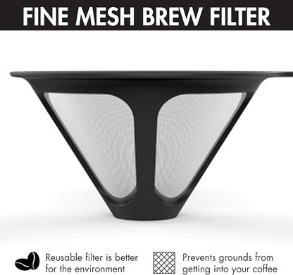 Primula Park Pour Over Park Set with Permanent Reusable Removable Ultra Fine Micro Mesh Stainless Steel Filter, Coffee Dripper Pour Over Maker Brewer Pot, Borosilicate Glass, Easy to Use, 36 oz