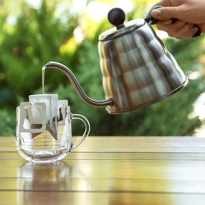 Mixpresso Gooseneck Pour Over Coffee Kettle, Barista Pour Control Design, Ideal for Coffee and Tea, High-Grade Stainless Steel 1.2 Liter 40 Oz, Induction Cooker Stovetop Kettle Stainless Steel