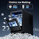 Load image into Gallery viewer, Antarctic Star Crescent Ice Maker, Slow-Melting Countertop Ice Maker, 27 Lbs/24H, 16Pcs in 15Mins, Self-Cleaning,24-Hour Timer, for Home/Kitchen/Office/Party