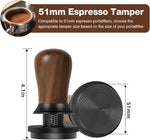 Load image into Gallery viewer, PUSEE 51mm Espresso Coffee Tamper - Premium Barista Coffee Tamper, 30lb Calibrated Double Spring Titanium Coating Base Ground Espresso Tamper, Fits for All 51mm Portafilters, Espresso Accessories