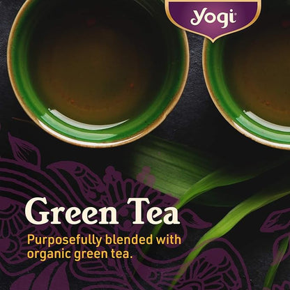 Yogi Tea Pure Green Tea - 16 Bags per Pack (6 Packs) - Organic - Supports Overall Health & Provides Antioxidants