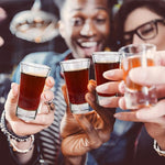 Load image into Gallery viewer, Ruckae 12 Pack 2oz Shot Glasses Set Clear Shot Glasses Bulk with Heavy Base Bar Cone Glass Shot Cups for Vodka Tequila Whiskey Liquor