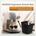 Load image into Gallery viewer, Knock Box Square High Sidewall Design Espresso Knock Box Shock-absorbent Knock Box Espresso with Removable Knock Bar and Non-Slip Base Espresso Accessories for Home/Office