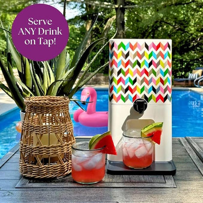 Bebly Box Drink Dispenser and Wine Dispenser | ZIGGY Design | Insulated - No Sweating - No Watered Down Drinks - Simple - Stylish - Mess Free Beverage Dispenser | Includes Freezable, Reusable 3L Bag