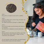 Load image into Gallery viewer, English Breakfast Tea, Organic Loose Leaf Black Tea – Robust, Full-Bodied, Classic Blend – Drink Hot or Iced – 4 oz Resealable Bag (Makes 50 Cups) – The Elegant Elephant