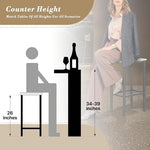 Load image into Gallery viewer, Athena Collection Bar Stools Set of 2, 26 Inches Counter Height Bar Stools Backless with Metal Legs and Footrest, Wood Barstools for Home, Kitchen Island, Counter, Grey