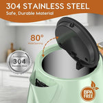 Load image into Gallery viewer, Electric Kettle for Boiling Water, 1.7L Visual Water Window Stainless Steel Electric Water Kettle, 1500W BPA-Free Hot Water Kettle Pot, Auto Shut Off &amp; Boil-Dry Protection, Green