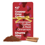 Load image into Gallery viewer, Copper Cow Premium Vietnamese Ground Coffee, 10 OZ | Churro Flavored Coffee | Dark Roast Made with Real Cinnamon | Vietnamese Coffee