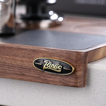 Bincoo Wooden Corner Coffee Tamper Mat,Espresso Tamper Station,Suit for 51-58mm Coffee Tamper Holder Pad for Baristas Protect Your Worktop(Wood 3 hole)