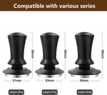 Load image into Gallery viewer, K COOL Espresso Hand Tamper, Premium Barista Coffee Tamper with Calibrated Spring, 100% Flat Stainless Steel Base Tamper for Breville Series 54mm Portafilter Basket (53mm, Black)