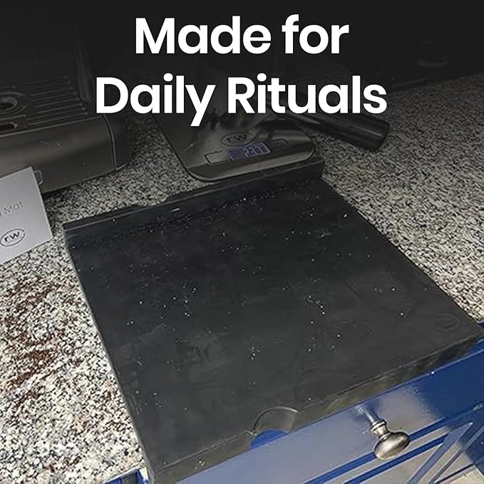 Rattleware Premium Tamping Mat - Non-Slip Espresso Packing Surface, Heatproof, Durable Rubber, Protects Countertops, Kitchen & Coffee Bar Essential (8" x 10")