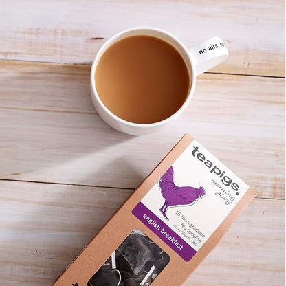teapigs Black Tea Bags Made With Whole Leaves Pack of Tea Bags, english breakfast, 50 Count (5423)
