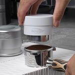 Load image into Gallery viewer, IKAPE 51MM Coffee Distributor, Gravity Adaptive Espresso Distributor Fits All 51MM Espresso Portafilter, Compatible with 51MM Delonghi Bottomless Portafilter (White)