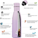 Load image into Gallery viewer, BJPKPK Insulated Water Bottle 17oz Stainless Steel Water Bottles Dishwasher Safe Reusable Metal Thermal Cold and Hot,Dreamy Purple