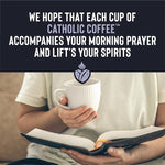 Load image into Gallery viewer, Catholic Coffee St. Thomas Aquinas | Medium Roast Ground Coffee – Floral Honey &amp; Lemongrass Notes | 12oz Bag – Catholic Gift Inspired by a Doctor of the Church