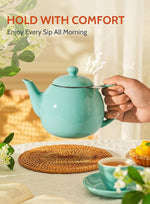 Load image into Gallery viewer, Sweese Teapots for Tea, 27 oz Porcelain Tea pot with Removable Stainless Steel Infuser, Tea Pots for Loose Tea - Mint Green