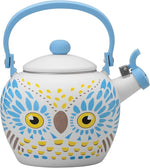 Load image into Gallery viewer, UPware Enamel on Steel Whistling Tea Kettle, Stovetop Teakettle (2.1 Quart, Owl)