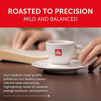 illy Aluminum Espresso Capsules - Compatible with Nespresso Machines - Classico Lungo Roast Coffee - Mild & Balanced - Notes Of Caramel, Orange Blossom & Jasmine - 10 Count (Pack of 10)