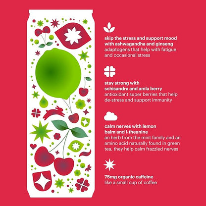 Heywell Sparkling Adaptogenic, Water Energy and Focus, Energy Variety Pack, 12 Fluid Ounce (Pack of 12) - Caffeinated, Organic, Non GMO, Vegan, Gluten Free, Dairy Free