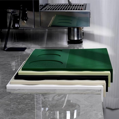 IKAPE Espresso Tamping Mat, Food Grade Silicone Coffee Tamper Mat, Portafilter Tamp Mat Espresso Accessory For Baristas, Waterproof Heat Resistant Tamping Pad Mat for Counter