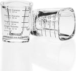 Load image into Gallery viewer, Espresso Shot Glass Liquid Heavy Sturdy Glass Shot Glasses Measuring cup Wine Glass 6 Pack 2oz/60ml By BCnmviku (Sturdy 6Pack)
