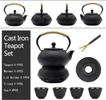 Load image into Gallery viewer, Japanese Tetsubin Tea Kettle Set with Cups, Cast Iron Teapot with Stainless Steel Infuser and Enameled Interior (900ml)