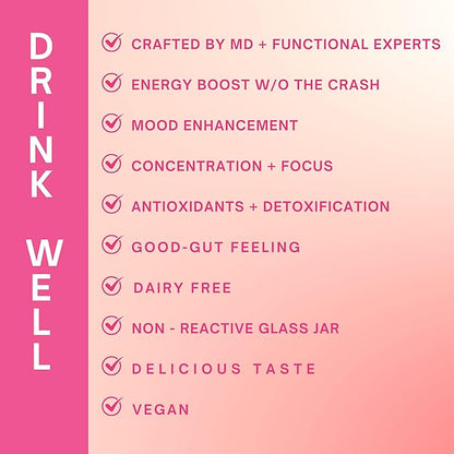 eleven TLC, Minty Lavender Japenese Matcha Powder Wellness Drink Mix, Lavender Matcha Latte Mix, Matcha Latte Powder, Calm Energy, L'theanine, Vegan, Gluten Free, Keto Friendly, 63 Servings