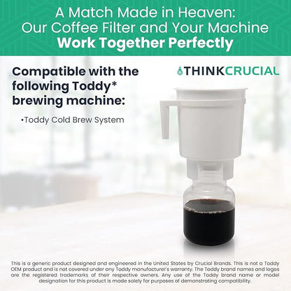 Think Crucial Replacement Strainer Bag Compatible With Toddy« Cold Brew System 5 Gallon Commercial Brewers, Washable & Reusable (2 Pack)