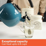 Load image into Gallery viewer, Circulon Enamel on Steel Whistling Teakettle/Teapot With Flip-Up Spout, 2 Quart - Gray