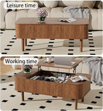 Load image into Gallery viewer, Walnut Coffee Table with Storage, Lift Top Coffee Table, Mid Century Modern Coffee Tables, Lift up Center Table for Living Room