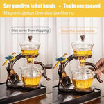 Load image into Gallery viewer, Magnetic Glass Tea Pot, Lazy Kungfu Tea Set, Sturdy High Borosilicate Glass TeaPot, Semi Automatic Drip TeaPot, Magnetic Rotation Heat Resistant Teapot, Suitable for home/office Reception…