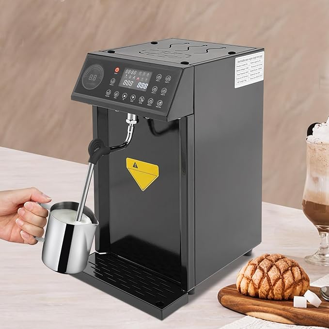 110V Electric Milk Frother and Steamer,1300W 8L/2.11Gal Stainless Steel Automatic Milk Warmer with Timer and LED Display