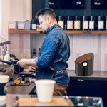 Load image into Gallery viewer, Espresso Knock Box with Walnut Lid for Coffee Grounds, Espresso Machine Accessory, Easy Disposal of Coffee Pucks, Removable Knock Bar(Black)