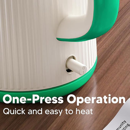 Nueve&Five 1.7L (57oz) Large Electric Kettle Perfect for 7+Cups of Tea and Coffee,2 quarts Double Wall Big Electric Tea Kettle,Auto Shut Off,1200W Hot Water Kettle Electric -Green