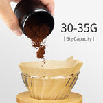 Load image into Gallery viewer, Manual Coffee Grinder with Numerical External Adjustable Setting, Capacity 30g with CNC Stainless Steel Conical Burr (black)