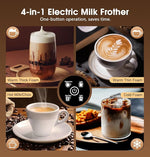 Load image into Gallery viewer, Milk Frother and Steamer, Large Capacity Detachable Electric Milk Frother, Automatic Warm and Cold Foam Maker, Hot Chocolate Maker, BPA Free, Grey