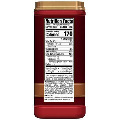 Hills Bros. Instant Cappuccino Mix, English Toffee (16 Oz, Pack of 1) – Convenient and Versatile, Instant Hot or Iced Coffee, Frothy & Rich English Toffee Flavor - Just Add Water