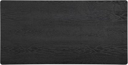 NTC Flow Modern Wooden Rectangle Coffee Table with Hidden Drawer – Waterproof & Heat Resistant, Burnt Black